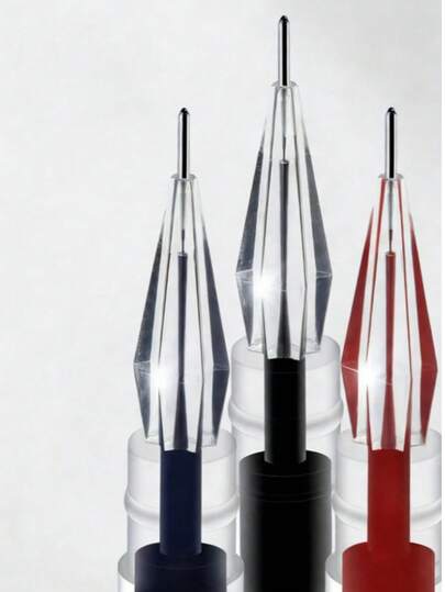 Bút bi đầu kim cương bằng nhựa, dung lượng lớn, ngòi nhọn 0.5mm, thích hợp để ký tên, học sinh, thi cử.