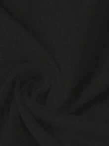 Camiseta de manga corta estampada para mujer. Perfecto para citas, desplazamientos diarios y salidas informales. Diseño clásico minimalista de cuello redondo, fácil de combinar y se adapta a todo tipo de cuerpos. - Negro - Ver 5