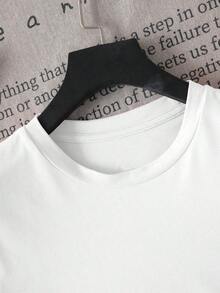 Women's Short-Sleeved T-Shirt, 100% Cotton, With A Floral Rabbit Print, Ideal For Holidays And Leisure, Summer Wear, Women's Top, Printed Design, Easter White. 100% Cotton. - 白色 - 查看 3