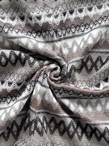 Nuevo mono mini con tirantes de punto multicolor a rayas, sin espalda, adecuado para otoño/invierno, Halloween, Año Nuevo, carnaval, fiesta, cita, té de la tarde, playa, como capa o prenda exterior - Gris - Ver 5