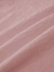 Blusa blanca elegante sin mangas, de cintura elástica, cuello suelto con cordón, de tejido texturizado para mujeres, primavera/verano - Rosa - Ver 3