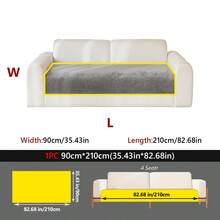 1PC Chenille Minimalist Solid Color Sofa Cover, Skin-Friendly Slipcover, New Home Decor Sofa Blanket, Universal For All Seasons, Anti-Slip. - Multicolor - View 20