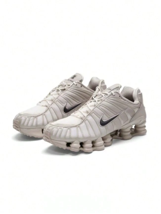 Nike Giày thể thao nam cổ thấp, thoải mái, nhẹ, có đệm khí, kiểu dáng thường ngày. - Màu be/Trắng - Xem 1