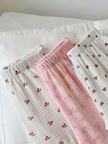 Conjunto de shorts de mujer con estampado de rayas multicolor tejidas - Multicolor 2 - Ver 9