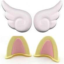 yucen Electric Motorcycle Angel Wings & Cat Ear Cute Decorative Sticker, Helmet Accessories, Suitable For YADEA - Angel Wings - View 16