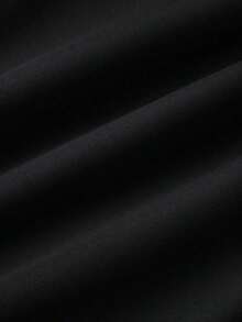 Pantalones anchos de primavera casuales para mujer  estilo de pierna recta holgada, diseño de cintura único de unicolor, adecuados para la oficina y el uso diario, versátiles y favorecedores - Negro - Ver 10
