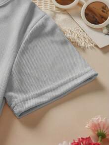 Graphic T-Shirt For Kids, Girls' Clothing, Boys' Clothing, Cherry With Leopard Print Bow, Suitable For Everyday Wear, Street Style, Outings, Home, Holidays, Back To School, Spring And Summer - 灰色 - 查看 4