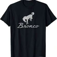 Bronco Gray Logo T-Shirt - 黑色 - 查看 1
