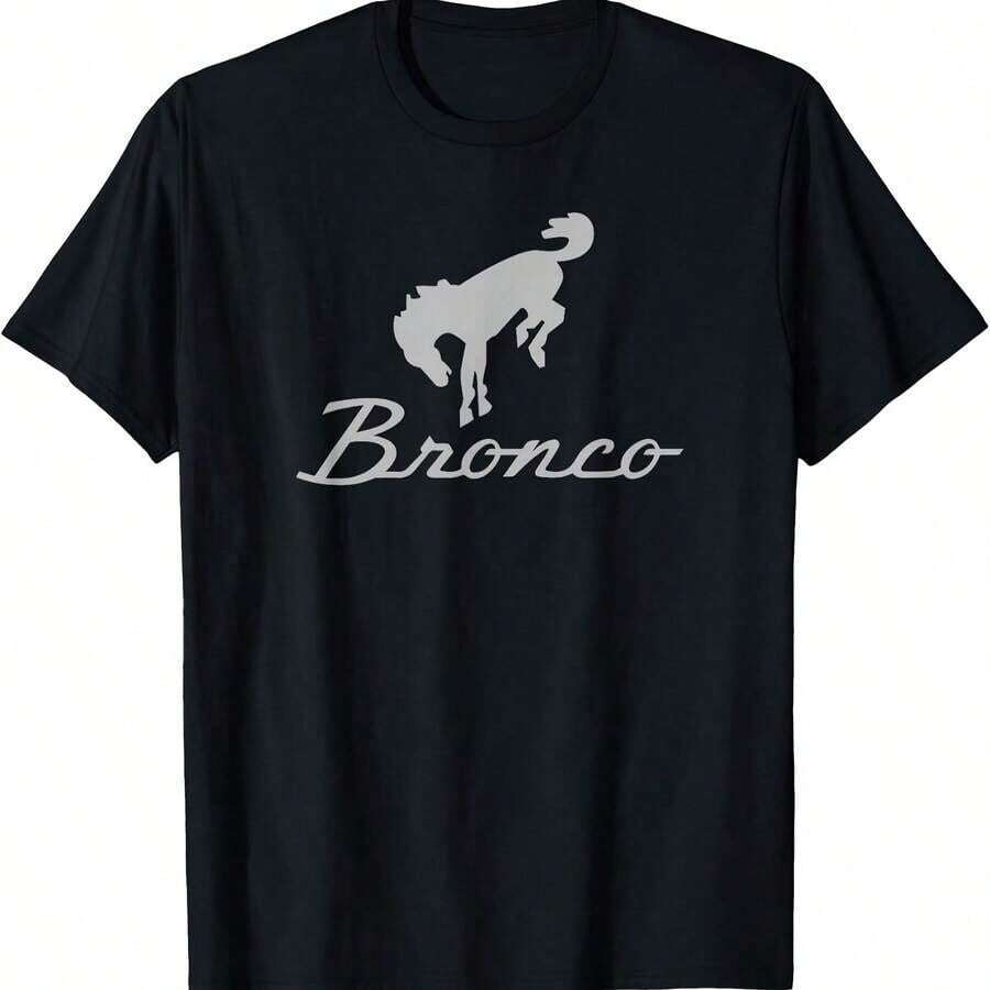 Bronco Gray Logo T-Shirt - 黑色 - 查看 1