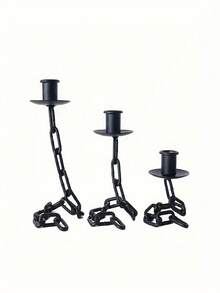 Elegant Ornate Iron Table Candle Holder Centerpiece - Multi-Candle Desktop/Table Base Compatible For Christmas, Weddings, Banquets, Dinner Parties - Sturdy For Home Decor Candelabra - Single Piece - View 5