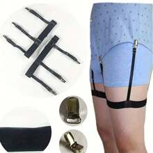 2pcs Adjustable Elastic Shirt Stays - Non-Slip Clip Design, Durable Nylon Material, Easy To Use - Suitable For Daily Wear, Outings, Weddings, Parties, Also An Ideal Accessory For Halloween, Christmas Costumes. Suitable For Teens, Young Adults, Men, For Casual, Outdoor, Sports, Vacation, Graduation Gifts, Birthday Gifts, Daily Wear - Multicolor - View 8