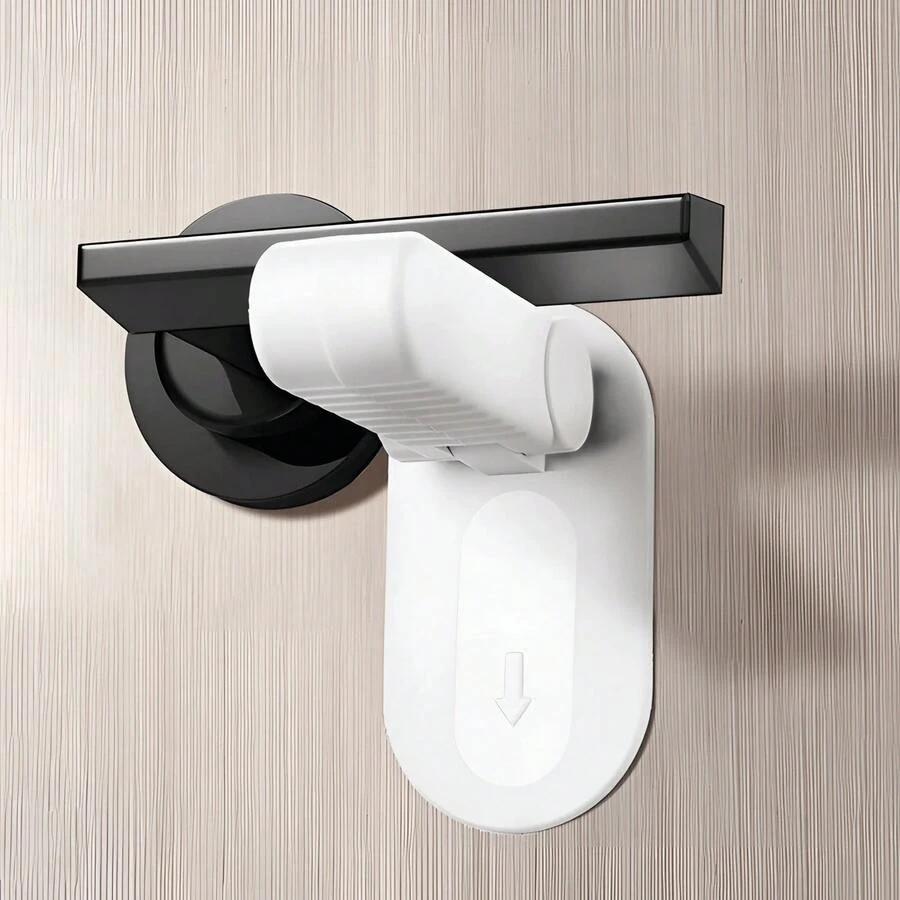 Lever Door Lock, Universal Childproof Locks, Baby Locks, Multifunctional No-Drill Lock With Hidden Button - White 1PC - View 1