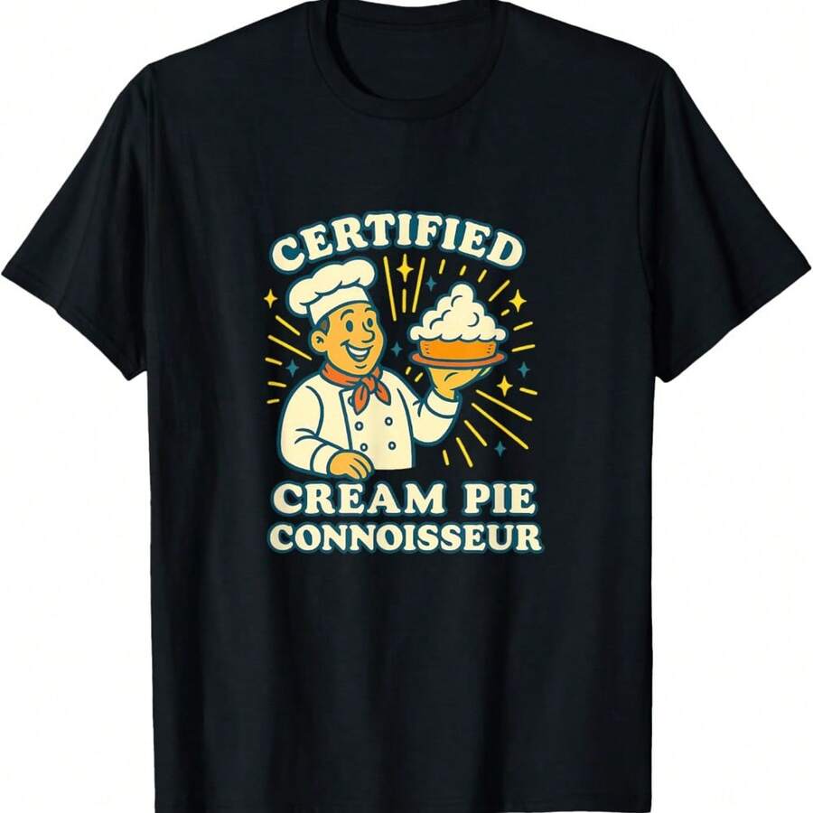 Creampies Connoisseur Highly Inappropriate Funny Adult Humor T-Shirt - Black - View 1