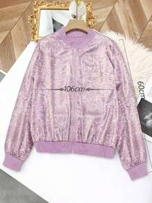 Chaqueta gris con mangas largas y lentejuelas Keke Bloomly, ligera, Chaquetas de punto para mujer, Chaquetas de punto ligeras para mujer, Atuendos de campo para mujer, Ropa vintage para mujer, Ropa de primavera para festivales y vacaciones - Morado - Ver 8