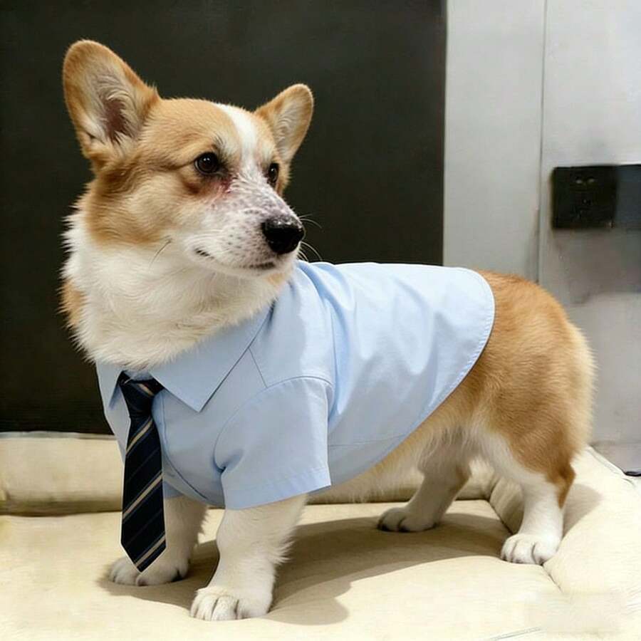 一件小型/中型犬衬衫,轻薄透气的纯棉面料,适合贵宾犬、比熊犬、博美犬、雪纳瑞犬、约克夏梗犬、柯基犬幼犬及成犬。复古翻领设计,纯色/格子/条纹可选,柔软亲肤,宽松舒适,方便穿脱。做工精细,经久耐穿,不易变形,适合居家、散步、派对、拍照、生日等场合。百搭时尚宠物服装,轻薄透气,四季皆宜。 - 淺藍色 - 查看 1