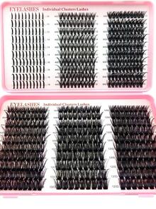 Rikuaild Large Capacity Eyelash Book 570/590 Pcs 10-18mm D-Curly Spikes Lashes DIY Eyelash Extensions, Manga+40D+60D+80D+100D+120D Individual Segmented False Eyelashes, Ultra Soft, Wedding Eyelash Clusters, Individual Eyelashes, Lashes, Fake Lashes - D - View 2