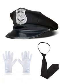 Hat, Tie, Outfit Set, White Gloves, Costume, Outfit For Rock Party, Costume Party, Role Play, Cosplay - A - View 2