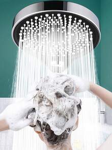 附濾水器手持式蓮蓬頭，3 種出水模式，150CM 不鏽鋼彈性軟管，高壓省水浴室配件，適用於居家、飯店與民宿 - 銀色 - 查看 1