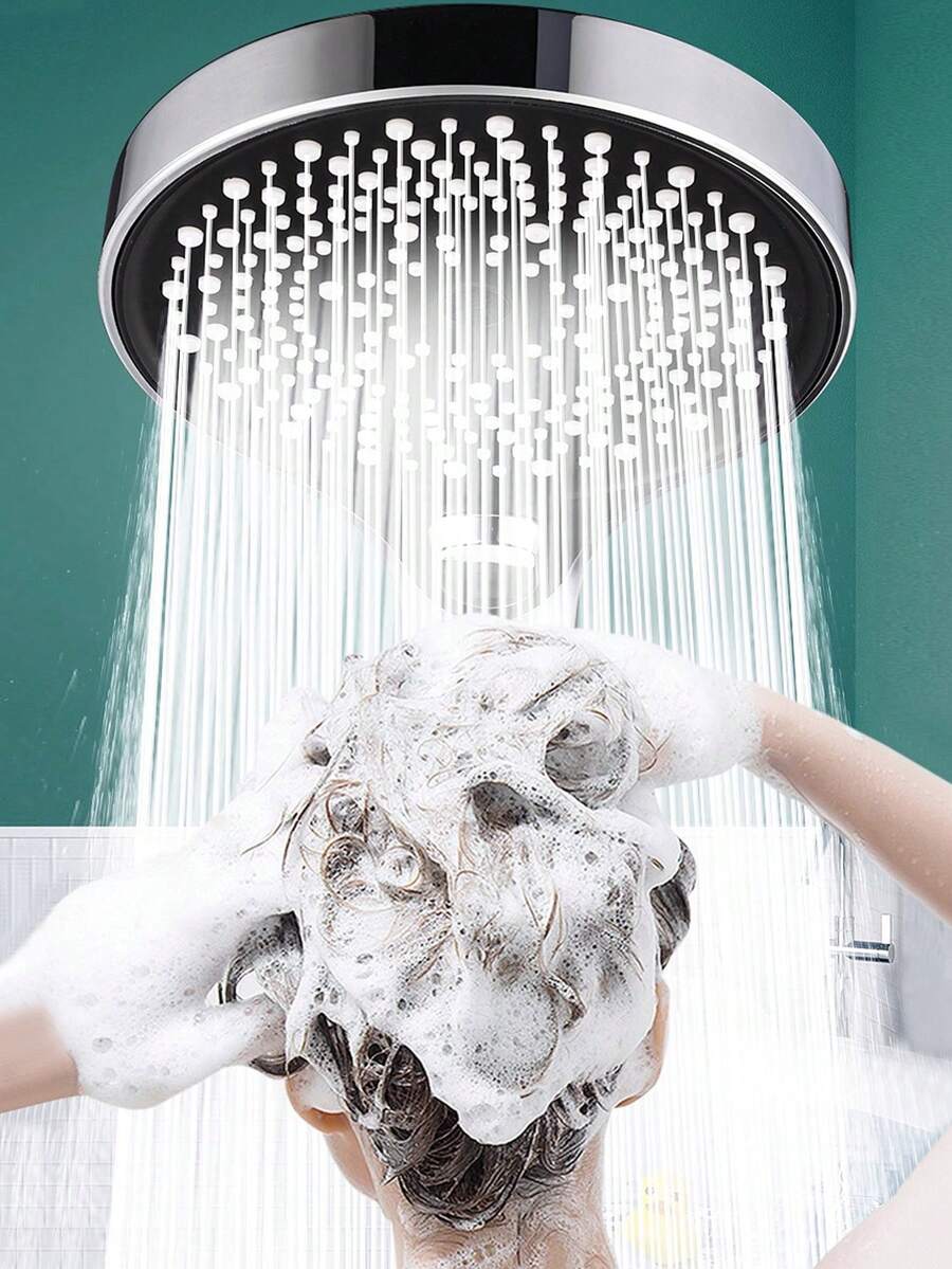 附濾水器手持式蓮蓬頭，3 種出水模式，150CM 不鏽鋼彈性軟管，高壓省水浴室配件，適用於居家、飯店與民宿 - 銀色 - 查看 1