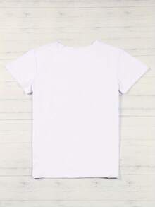 Camiseta de Manga Corta Personalizada para Mujer - Blanco - Ver 2