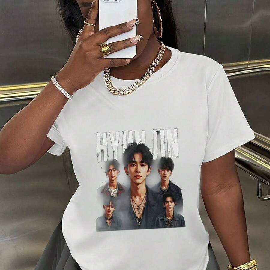 Camiseta extragrande 100% algodón 180 g, cuello redondo holgado, inspirada en el ídolo K1pop, camiseta gráfica de verano y otoño para mujer, camisetas de mujer modernas y versátiles, cálidas, transpirables, informales y sencillas de manga corta, suaves y cómodas.220G C1AmiS1eta de AL1Godn esencial uniS1ex, 220 g de suavidad úniC1A. PensA1DA1 Para A1DAptarse a todaS1 Las perS1onas, hombres y mujeres por igual. Tela duradera de gran C1Alidad, listA1 Para cualquier corte, D1ELIC1A1DA al tacto pero construidA1 Para resistir. TopS1 Ligeros mujer, conjuntos otoñales, ropa de vaC1Aciones, disfraces de new years para ella. - Blanco - Ver 1