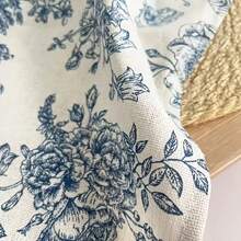 Set Of 6 17X17Inches Cloth Napkins Reusable Christmas Floral Napkin ,Daily Use Machine Washable Dish Cloth Gift For New Year Home Decor - Navy Blue - View 7