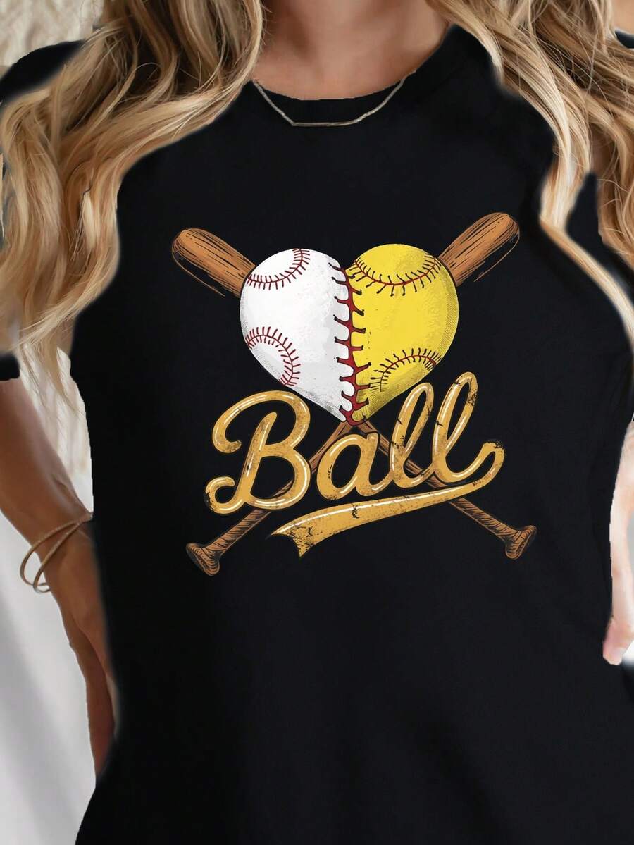 Camiseta de béisbol oftbol para mujer, con un uste cómodo