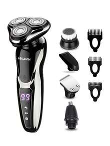 MIGUAN 1 Set Afeitadora eléctrica 3 en 1 para hombres, afeitadora rotativa recargable por USB, uso en seco y húmedo, regalo del Día del Padre para papá, esposo, amigos hombres - Multicolor - Ver 15