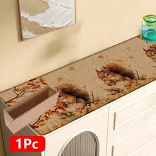 1 pieza Alfombra de lino con estampado de ardilla para cocina, felpudo, alfombra de baño, alfombra de pasillo, alfombra rectangular impresa en 3D para sala de estar, dormitorio, pasillo, baño, lavandería - Alfombra de poliéster para decoración del hogar interior y exterior - Multicolor - Ver 14