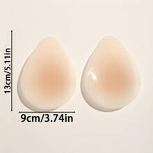 2 miếng cánh nâng ngực silicone, miếng che núm vú hình giọt nước tàng hình, mép siêu mỏng, miếng dán ngực không đường may thân thiện với da, phù hợp cho váy hở lưng, cổ chữ V sâu, váy cưới và đồ bơi, miếng nâng khe ngực tái sử dụng - Nhiều màu - Xem 3