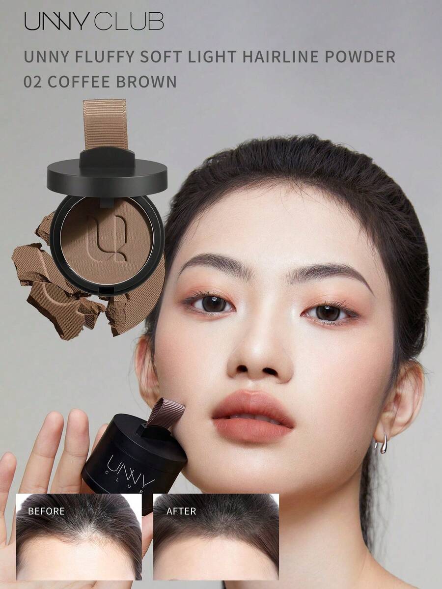 UNNY CLUB Hairline Powder, Waterproof & Sweat-Proof, Long-Lasting Color Fix, Smudge-Proof, Easy To Remove, Scalp-Friendly, Compact With Built-In Mirror, For Beginners, 1 Pc,Brand Beauty Cosmetic Makeup - 02 Brown - View 1