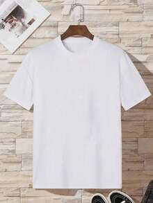 Camiseta de hombros caídos con estampado de letra y dibujos animados - Blanco - Ver 4