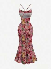 Vestido con cuello drapeado para mujer, ropa de otoño, vestido de mujer para San Valentín, vestido de baile de máscaras, vestidos elegantes para mujer - Multicolor 2 - Ver 2