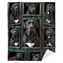 Manta de Franela con Retrato de Perro Negro de Peluche |   Acogedor, Suave y Elegante para el Hogar, la Cama o Viajes, 280 g/m², Poliéster - frazada - Ver 4