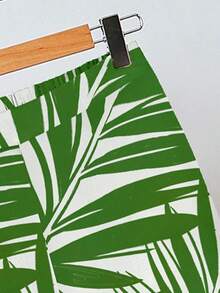 piezas de parte superior sin mangas con gráfico de plantas y pantalones holgados, adecuado para vacaciones de verano - Multicolor 2 - Ver 3