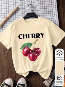 Camiseta de manga corta para mujer con estampado de cangrejo, 100% algodón, camiseta estampada, tela suave, ropa de algodón, camiseta para exteriores, estampado, camiseta de verano, camiseta de mujer, top, camisa de verano, ropa de vacaciones, estilo de viaje, estilo de playa, ropa de vacaciones sencilla 100% algodón. - Albaricoque - Ver 6