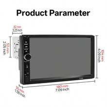 Reproductor MP5 para Coche de 7 Pulgadas Single Din con Pantalla Táctil, Radio FM, Interfaz USB, Mirror Link, Radio Universal para Coche - Con volante y cámara de visión trasera - Ver 11