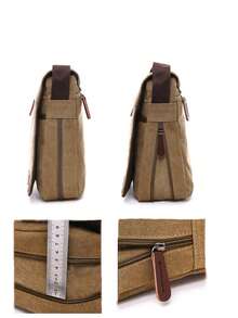 1pc Vintage Canvas Messenger Bag, Expandable Shoulder Crossbody Bag With Adjustable Strap, Multiple Colors Available - Multicolor - View 9
