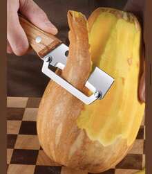 2-In-1 Multifunctional Peeler, Kitchen Multi-Function Stainless Steel Thickened Fruit Peeler Knife, 2 In 1 Multi-Functional Vegetable Peeler For Kitchen With Bottle Opener, And Wooden Handle Stainless Steel Blade Kitchen Tool For Sugar Cane Potato Fruit Pineapple Pumpkin Papaya Carrot Veggie Peeler - Multicolor - View 2