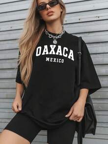 100% Cotton 180g Unisex T-Shirt, New York/Los Angeles Style - Y2K Streetwear Basic Loose Fit T-Shirt - Urban City Top For Couples - Premium Streetwear - 黑色3 - 查看 6