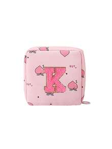 Sanitary Pad Storage Bag, Letter Pattern Sanitary Pad Storage Bag, Portable Makeup Lipstick Bag, School Supply Storage Bag, Can Be Used To Store Sanitary Pads, Liners, Cosmetics, Essential For Women On The Go - Multicolor - View 27