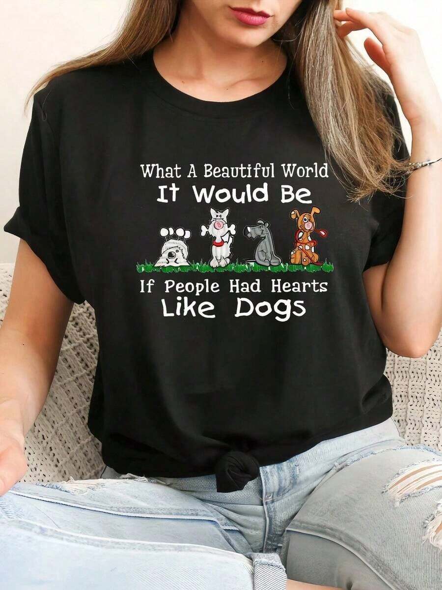 Camiseta de verano genial para mujer. La camiseta casual estilo Punjabi ha llegado con música apasionante, para las amantes de la cultura, y una camiseta de manga corta con cuello redondo para primavera y verano para mujer, con texto estampado. Moda. - Negro 1 - Ver 1