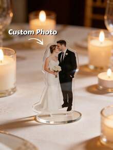 1pc Personalized Custom Photo Brand, Personalized Photo Frame, Couple Home Decoration, Suitable For Living Room, Bedroom, Office, Suitable For Him, Her, Family, Anniversary, Mother's Day, Birthday, Wedding - Multicolor - View 2