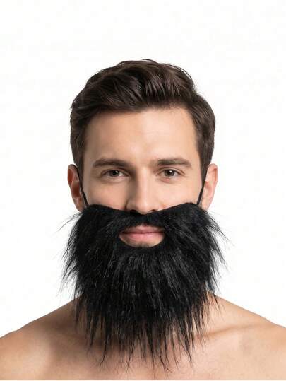 Black Bushy Beard, Self-Contained Quirky, Retro, Character Feel, Can Cosplay Pirate, Santa Claus, Hobo, Medieval Uncle, Zhang Fei / Li Kui Etc., High Recognizability And Suitable For Anyone, Excellent For Funny Photo Effects. Suitable For Themed Parties And Halloween