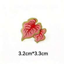 Broche imitación de hoja tropical, accesorio decorativo para ropa y bolsos - Multicolor - Ver 3