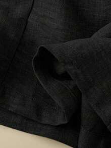 Pantalones de pierna ancha de unicolor versátiles y casuales para mujeres - Gris - Ver 4