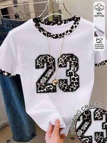Women's T-Shirt With Round Neck And Centaur Print And Contrasting Color Stripes - Multicolor - View 12