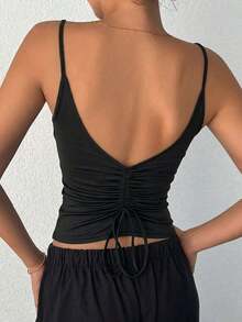 Camiseta sin espalda para mujer - Negro 2 - Ver 6