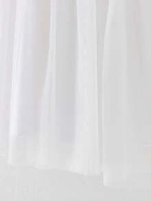 Đầm công chúa không tay màu trắng bằng vải lưới cho bé gái, đầm dự tiệc sinh nhật công chúa, đầm mùa hè. - trắng - Xem 6