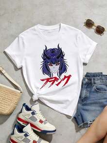 ropa de calor mujer Camiseta de manga corta con cuello redondo suave y casual de verano para mujer, tops para salir, algodón, vintage, estilo callejero europeo y americano, casual deportivo, estilo unisex, estilo casual urbano, tops bonitos, Gen Z, curvas, ropa Y2K, camisetas divertidas, tops para damas, conjuntos de vacaciones para mujer, top lindo, camiseta gráfica, conjuntos de primavera, camisetas holgadas, ropa de calle retro, estilo de los 90, estilo de los 2000, subcultura, top negro, tops blancos, atuendo de fiesta de los 90. - Blanco - Ver 3